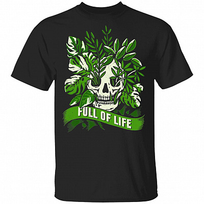 Full Of Life T-Shirt - Gardening Shirt, Black, Unisex T-Shirt