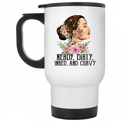 14 oz. White Travel Mug