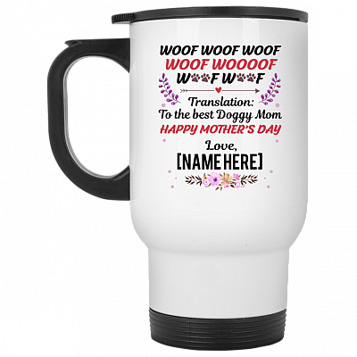 14 oz. White Travel Mug