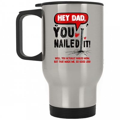 14 oz. Silver Travel Mug