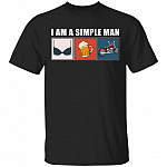 I'm a Simple Man Boobs Tits Beer Motorbike Dark T-shirt, Black, Unisex T-Shirt