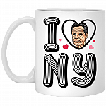 I Cuomo New York Ceramic Coffee Mug - Beer Stein - Water Bottle - Color Changing Mug - I Love NY Mug, White, 11 oz. White Mug