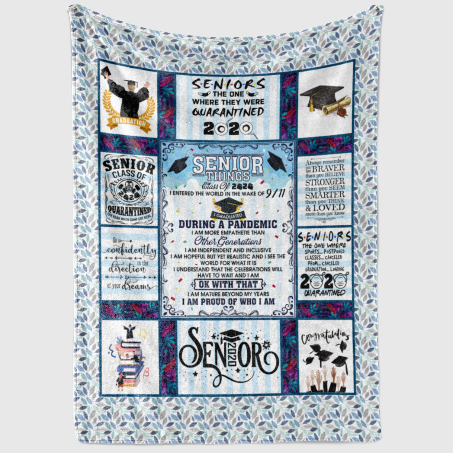 Senior Things 2020 Quarantine Class Of Chaos Graduation Born In 9/11 Proud Who I Am Statement Saying Blanket Senior Things 2020 Quarantine Class Of Chaos Graduation Born In 9/11 Proud Who I Am Statement Saying Blanket