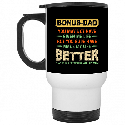 14 oz. White Travel Mug