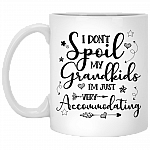 I Don't Spoil My Grandkids I'm Just Very Accommodating Ceramic Coffee Mug - Beer Stein - Color Changing Mug, White, 11 oz. White Mug
