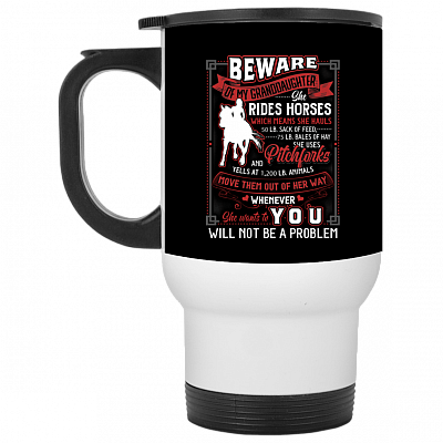 14 oz. White Travel Mug