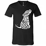 Happy Father's Day to the Best Dog Dad T-Shirt - Best Dog Dad Ever Shirt, Black, V-Neck T-Shirt
