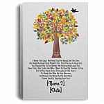 Mother Of The Groom Personalized Canvas Prints - Gift From Bride - Mother In Law Custom Poster Wall Art, White, 0.75'' Framed Canvas