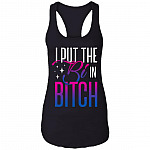 I Put The Bi In Bitch Cotton Tank Top Tee - Ladies Racerback Tank - Funny Bisexual Pride Flag Shirt, Black, Ladies Racerback Tank I Put The Bi In Bitch Cotton Tank Top Tee - Ladies Racerback Tank - Funny Bisexual Pride Flag Shirt, Black, Ladies Racerback Tank