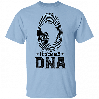 It's In My DNA Fingerprint I'm Black And I'm Proud BLM Bright T-Shirt, Light Blue, Unisex T-Shirt