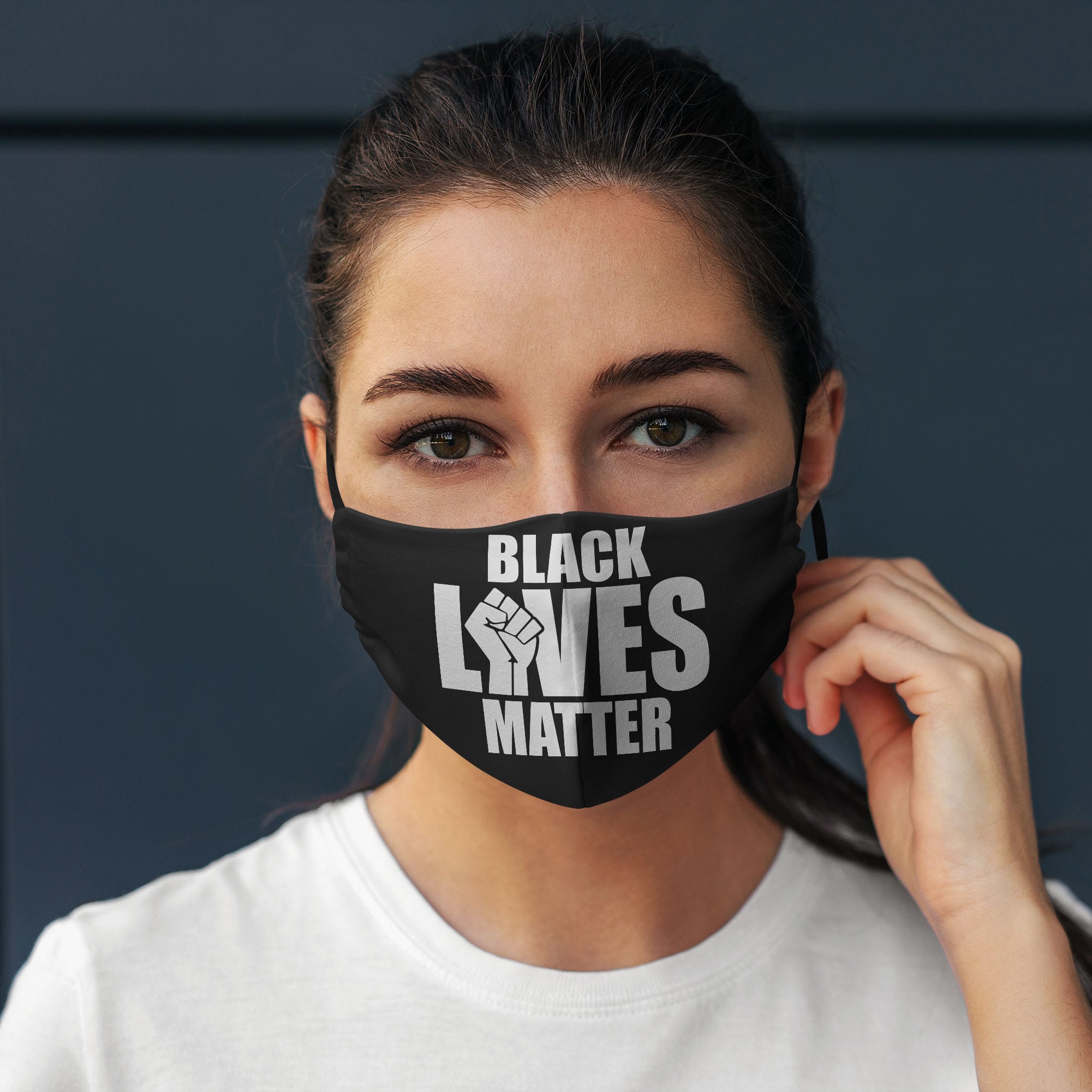 5VT. Black Lives Matter mask mockup