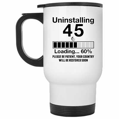 14 oz. White Travel Mug