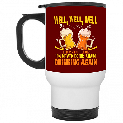14 oz. White Travel Mug