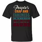 People's Crap and Fakeness Are the Main Reason Why I Like to Be Alone Funny T-Shirt, Black, Unisex T-Shirt