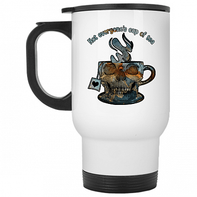 14 oz. White Travel Mug