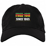 Free-ish Since 1865 Twill Cap - High-Profile Snapback Hat - Trucker Hat, Black, Brushed Twill Dad Cap