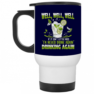 14 oz. White Travel Mug