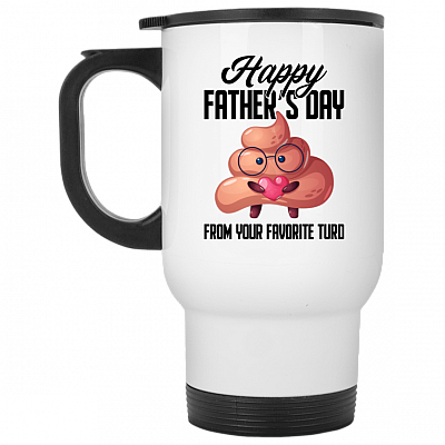 14 oz. White Travel Mug