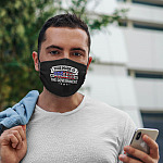 Sarcastic This Mask Is As Useless As The Government Washable Reusable Custom – Printed Cloth Face Mask Cover Mockup Man
