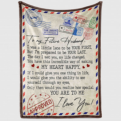 Alternative view of To My Future Husband I Was A Little Late To Be Your First Fleece Blanket - Premium Sherpa Blanket