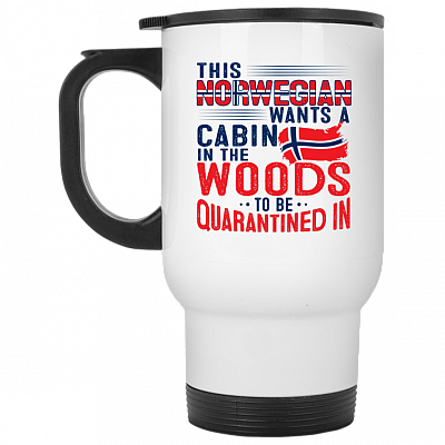 14 oz. White Travel Mug