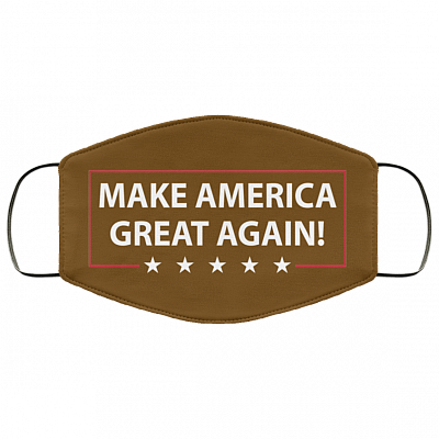 Make America Great Again Cloth Face Mask, Brown, Cloth Face Mask