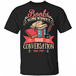 Books Helping Introverts Avoide Conversation Since 1454 T-Shirt - Book Lover Gift Shirt, Black, Unisex T-Shirt