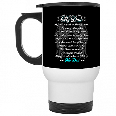 14 oz. White Travel Mug