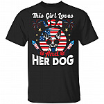 This Girl Loves USA and Her Dog T-Shirt - V-Neck Tee - Dog 4th of July Shirt, Black, Unisex T-Shirt This Girl Loves USA and Her Dog T-Shirt - V-Neck Tee - Dog 4th of July Shirt, Black, Unisex T-Shirt
