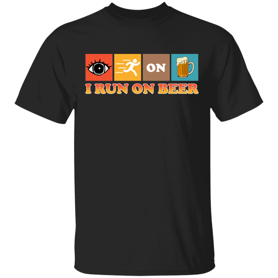 I Run On Beer Funny Drinking Team Beer Lover Gift T-shirt, Black, Unisex T-Shirt I Run On Beer Funny Drinking Team Beer Lover Gift T-shirt, Black, Unisex T-Shirt