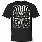 Dad Man Myth Grill BBQ Master Father's Day Gifts T-shirt, Black, Unisex T-Shirt