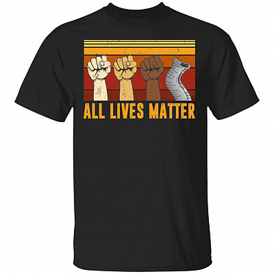 All Lives Matter Vintage T-Shirt - Elephant Shirt, Black, Unisex T-Shirt