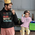 Best Dad Guitar Man Myth Legend Notes Hoodie Sweatshirt-mockup-featuring-a-man-playing-with-his-daughter-on-father-s-day