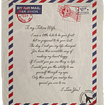 To My Future Wife I Was a Little Late to Be Your First Letter Fleece Blanket - Mink Blanket - Woven Blanket, White, Cozy Plush Fleece Blanket - 50x60