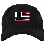 Vintage Baseball Cap - American Flag Hat - Patriotic Trucker Hat - 4th July Baseball Fan Hat, Black, Brushed Twill Dad Cap
