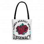 Women Against White Supremacy Feminist Gift All Over Print Tote Bag - Shoulder Bag