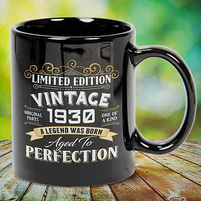 Alternative view of Personalized Vintage Limited Edition A Legend Was Born Aged To Perfection Coffee Mug - Beer Stein