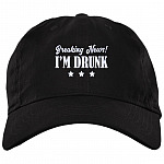 Breaking News I'm Drunk Twill Cap - High-Profile Snapback Hat - Trucker Hat - Beer Lover Gifts, Black, Brushed Twill Dad Cap