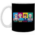 Savage Classy Bougie Golden Girl-S Funny Sarcasm Coffee Mug - Beer Stein - Water Bottle, Black, 11 oz. White Mug