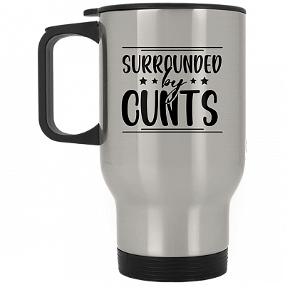 14 oz. Silver Travel Mug