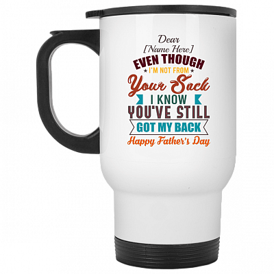14 oz. White Travel Mug