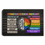 What Can I Think Instead Classroom Motivation Gallery Wrapped Framed Canvas Prints - Unframed Poster, White, 0.75'' Framed Canvas
