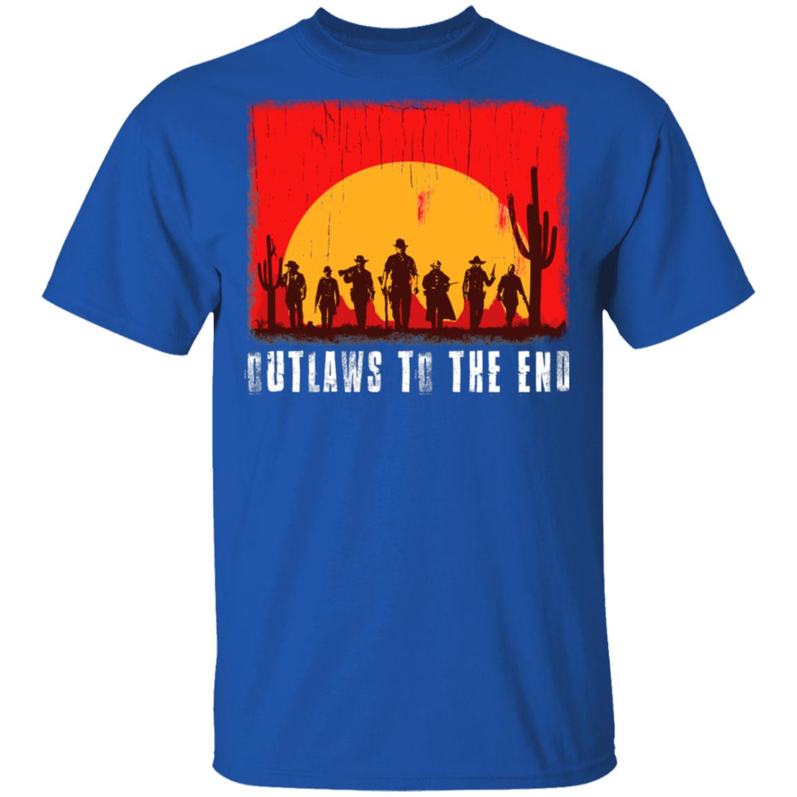 Outlaws to The End T-Shirt, Royal, Unisex T-Shirt