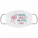 Sandy Toes And Salty Lips - Flamingo Face Mask Cover, White, Cloth Face Mask Sandy Toes And Salty Lips - Flamingo Face Mask Cover, White, Cloth Face Mask