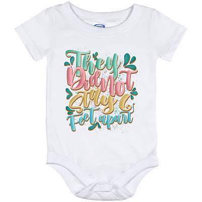 They Did Not Stay 6 Feet Apart Baby Onesie – Pregnancy Annoucement Baby Infant Bodysuit, White, Baby Onesie - 12 Month