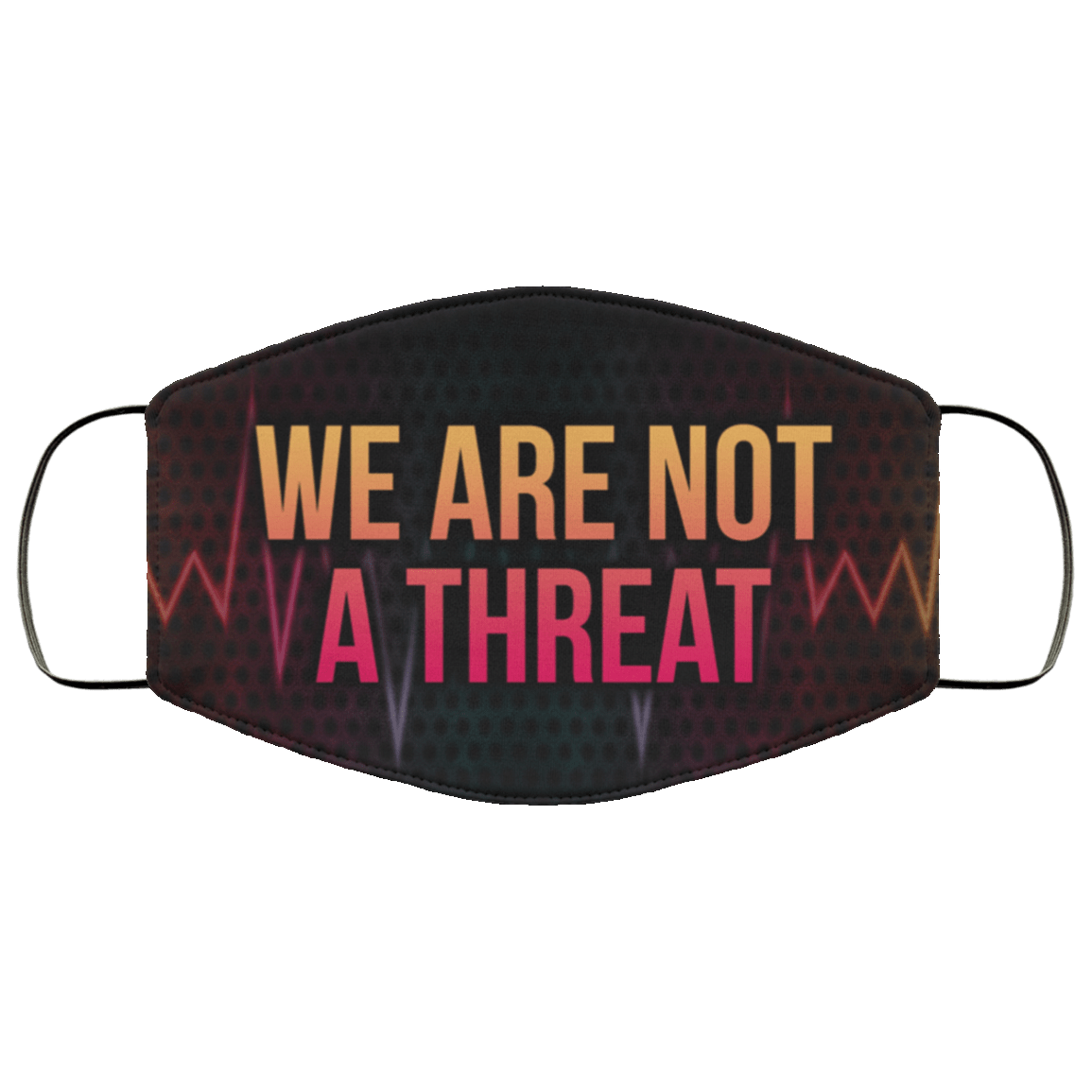 We Are Not Threat Black Lives Matter Face Mask, White, Cloth Face Mask