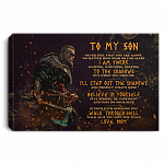 To My Son Never Feel That You Are Alone No Matter How Near Or Far Apart From Mom Framed Canvas Prints - Unframed Poster, White, 0.75'' Framed Canvas