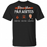 Know Your Parasites T-shirt -Deer Tick Dog Tick Luna Tick Anti Trump T-shirt - Political T-Shirt, Black, Unisex T-Shirt