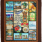 Hawaii A Place Your Heart Will Always Be Fleece Blanket - Premium Mink Sherpa Blanket - Woven Blanket, White, Cozy Plush Fleece Blanket - 50x60 Hawaii A Place Your Heart Will Always Be Fleece Blanket - Premium Mink Sherpa Blanket - Woven Blanket, White, Cozy Plush Fleece Blanket - 50x60
