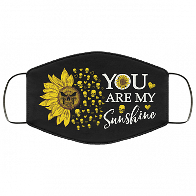 You Are My Sunshine Washable Reusable Custom – Printed Cloth Face Mask Cover, White, Cloth Face Mask
